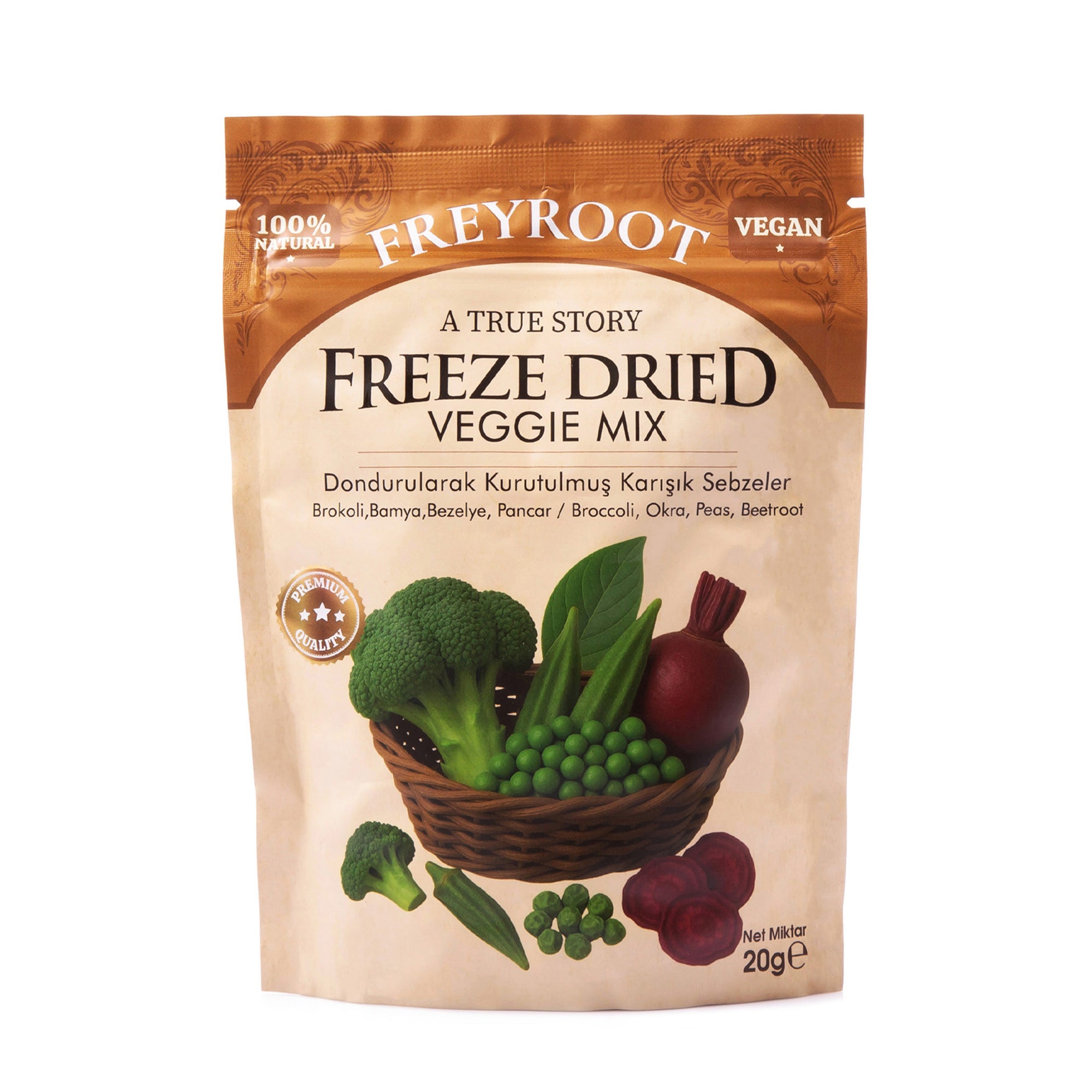 Brokoli, Bamya, Bezelye, Pancar  Sebze Paketi